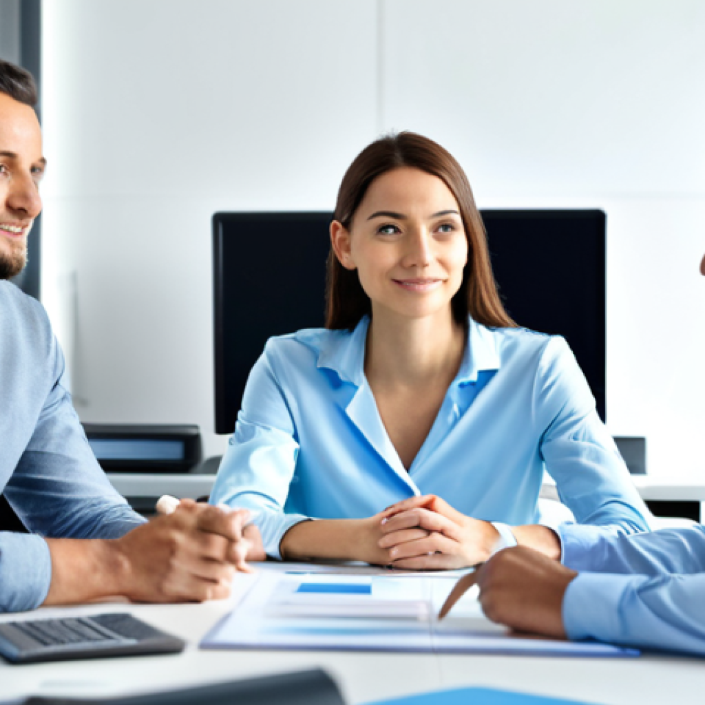 AI와 자동화가 바꾸는 일자리의 미래 - Automation in a Modern Office**

"A diverse team of professionals collaborating in a bright, modern ...