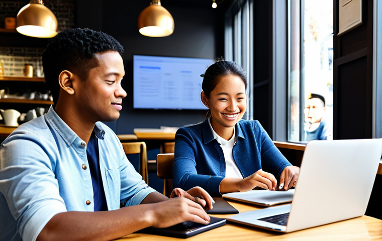 AI와 자동화가 바꾸는 일자리의 미래 - Creator Economy Scene**

"A young adult, fully clothed in stylish, modest clothing, passionately cre...