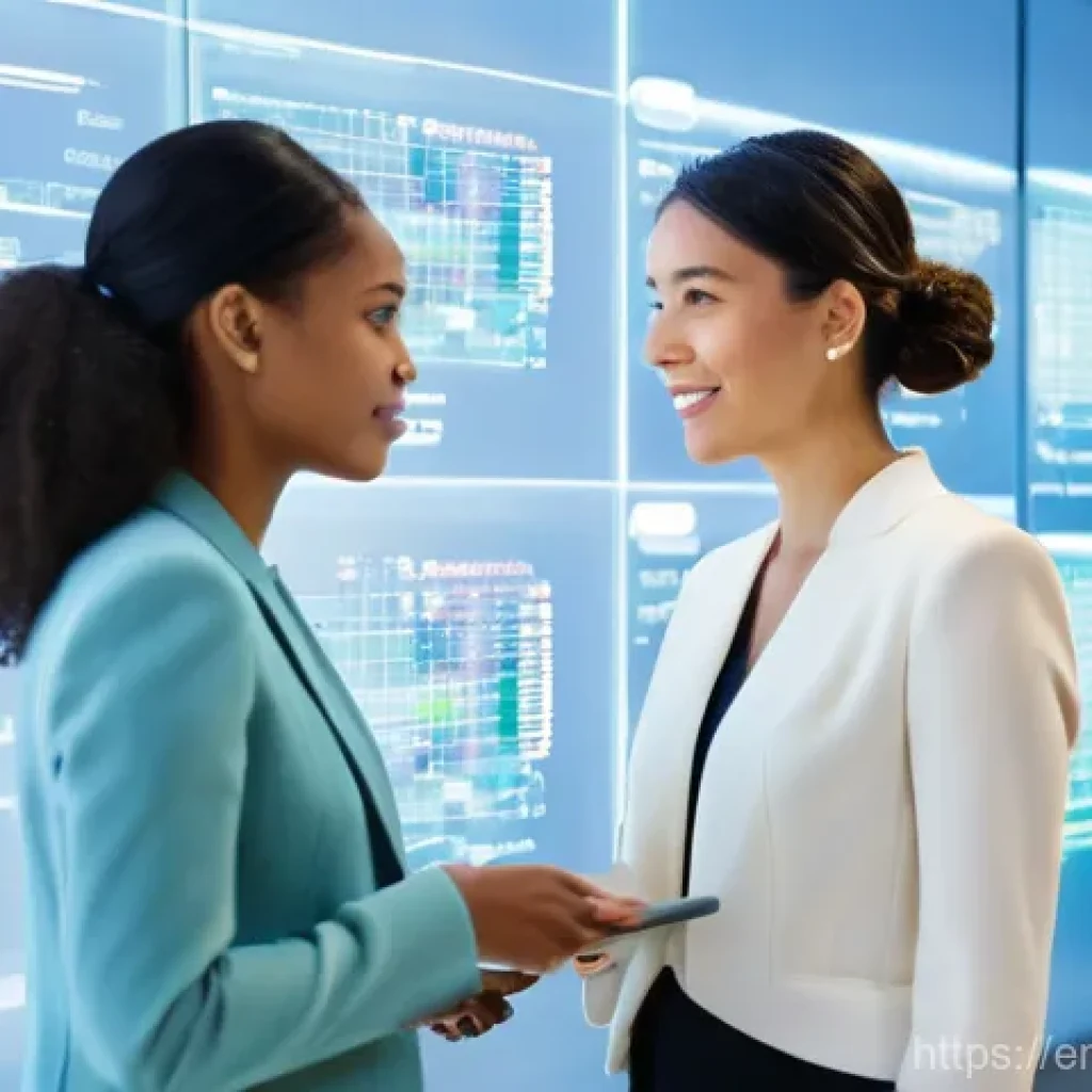 자동화 시대의 여성 직업 변천사 - **Prompt:** A dynamic and inclusive image showcasing a diverse group of professional women collabora...