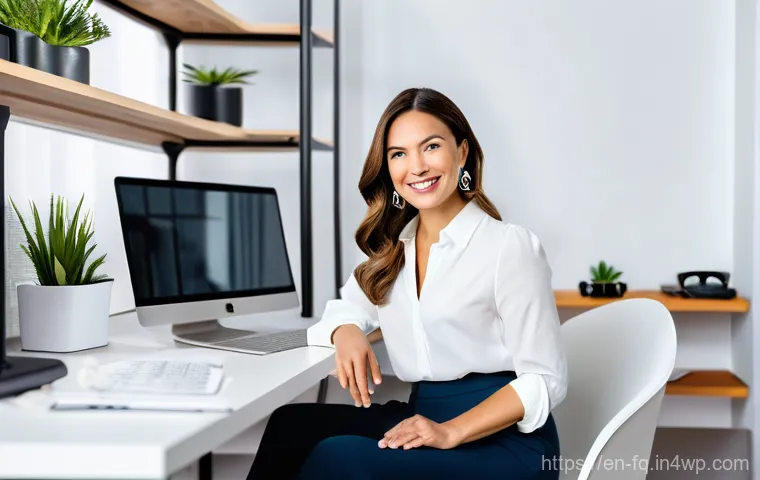 자동화 시대의 여성 직업 변천사 - **Prompt:** An empowering scene of a woman leveraging automation and strategic thinking in a flexibl...