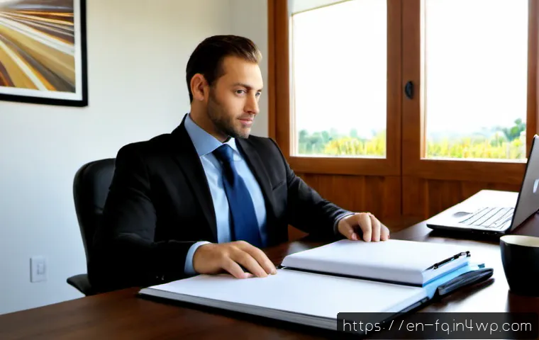 직업 전환 후 성공적인 커리어 관리 방법 - Photorealistic career transition success scene, confident mid-career professional in smart casual bu...
